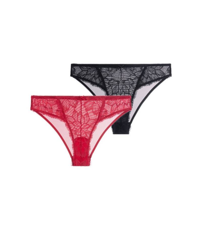 Dorina Brasilslip PERFECT LACE (VALENTINE) (2er Pack) bequem, transparent, mit Schleife, mit Spitze von Dorina