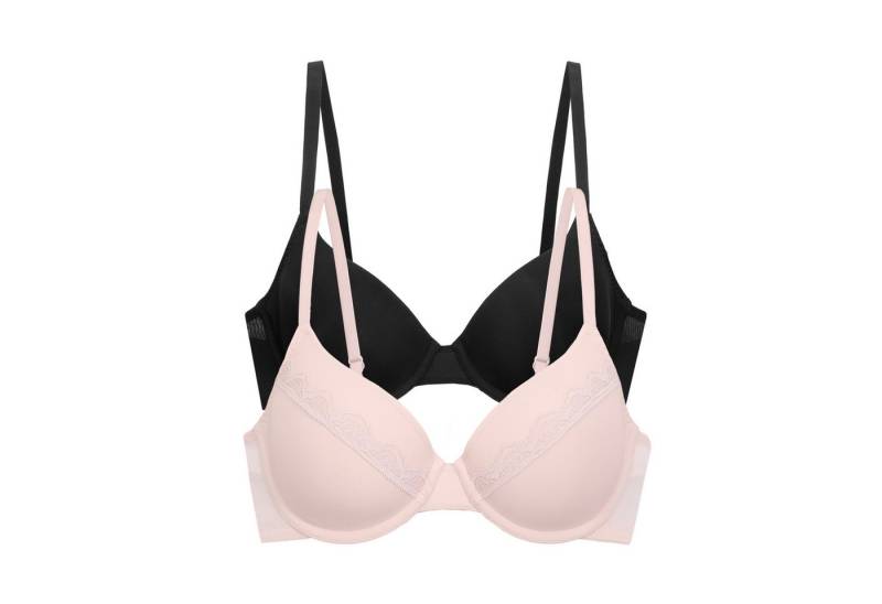 Dorina Bügel-BH JANA 2PP (VALENTINE) (2er Pack) leicht gepolstert, vorgeformte Cups, Spitzendetails, elastisch von Dorina