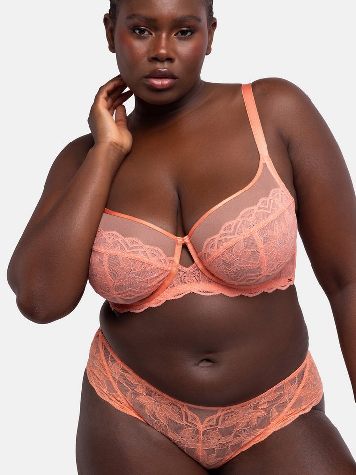 Dorina Bügel-BH LORELEI Curves, schimmerndes Netz mit Spitzendetails von Dorina