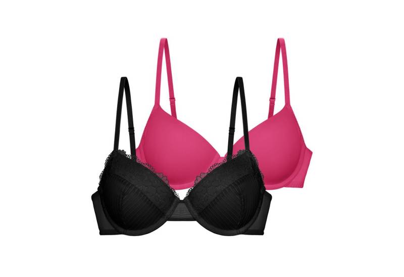 Dorina Bügel-BH MURIEL (2er Pack) mit zarten Spitzen- und Strukturakzenten von Dorina