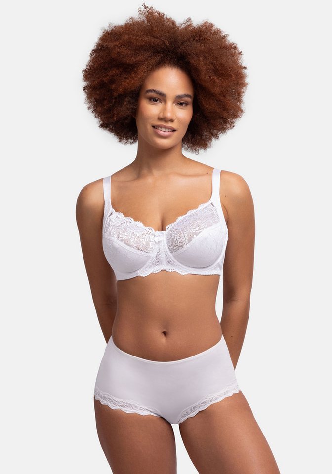 Dorina Bügel-BH PHILIPPA mit Satinschleife, elastische Spitze, glänzende Träger von Dorina