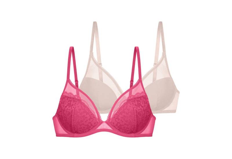 Dorina Bügel-BH Padded Plunge (2er Pack) leicht gepolstert, Mesh Details von Dorina