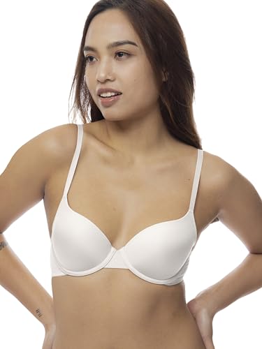 Dorina Comfort T-Shirt BH für Damen, 3/4-Schale leicht gepolsterter Demi Bügel-BH, Michelle-D, Weiß, 75B von Dorina