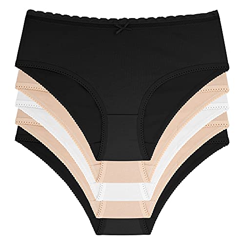 Dorina Damen Naomi-5pp Slip, Schwarz/Schwarz/Elfenbein/Beige/Beige, XL EU von Dorina