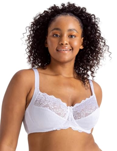 Dorina Women's Philippa UnlinedBra Full Cup with Wire Curves Fit Lingerie Bra - D15006 - White - 80E von Dorina