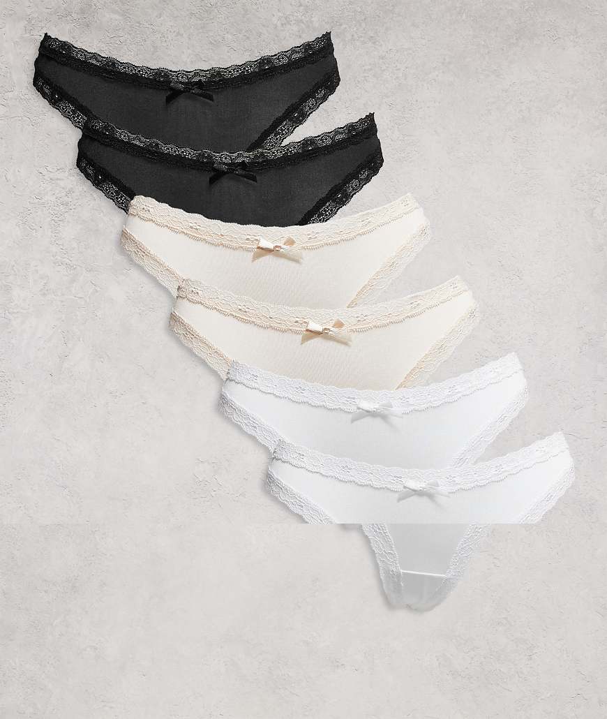 Dorina - Essential - 5er-Pack Tangas aus Mikrofaser in verschiedenen Farben-Bunt von Dorina