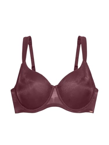 Dorina Origins BH – Ungepolstert, mit Drahtunterstützung, Schimmer-Mesh und Mikrofaserstoff, Verstellbare Träger, Rot von Dorina