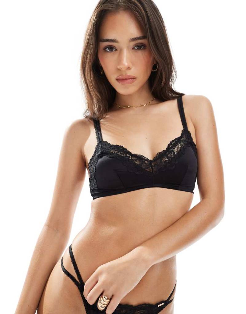 Dorina - Origins - Ungepolstertes, knapp geschnittenes Bustier in glänzendem Schwarz von Dorina