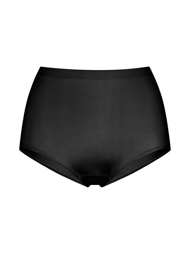 Dorina SUBLIME SCULPT Damen Mid-Waist Slip, Mittlere Kontrolle Shapewear, Power-Mesh-Futter, Glänzender Mikrofaser-Stoff, Schwarz von Dorina