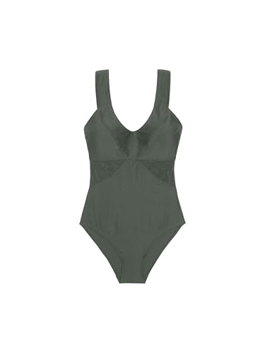 Dorina Saint Tropez Shaping-Badeanzug mit abnehmbaren Polstern, bügelloses Design, breite Träger, Mikro-Textilgewebe & Powermesh, Hakenverschluss am Rücken, Grün Dorina Saint Tropez Shaping-Badeanzug mit abnehmbaren Polstern, bügelloses Design, breite Träger, Mikro-Textilgewebe & Powermesh, Hakenverschluss am Rücken, Grün von Dorina