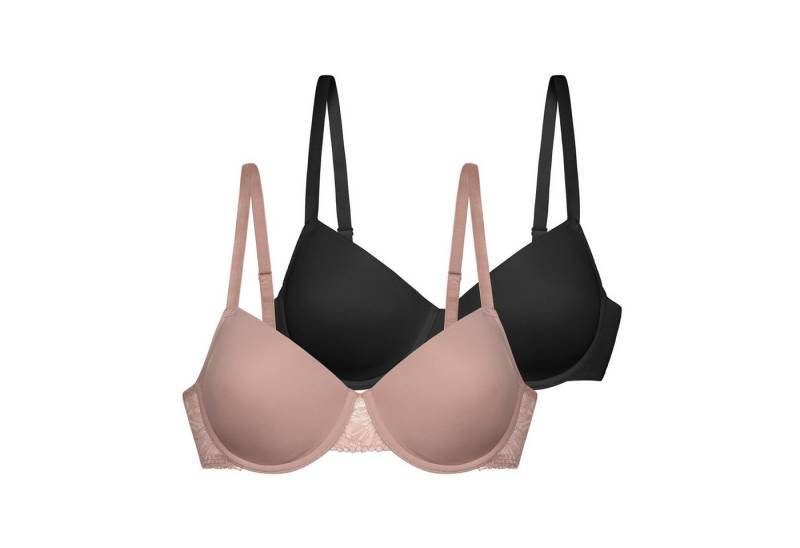 Dorina Schalen-BH NADIA-2PP (2er Pack) Curves. mit Power-Mesh, Spitze, vorgeformte Cups von Dorina