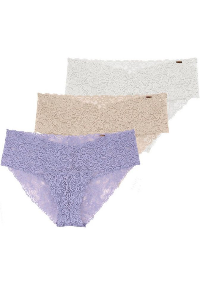 Dorina Slip Lana (3er Pack) mit floraler Spitze von Dorina