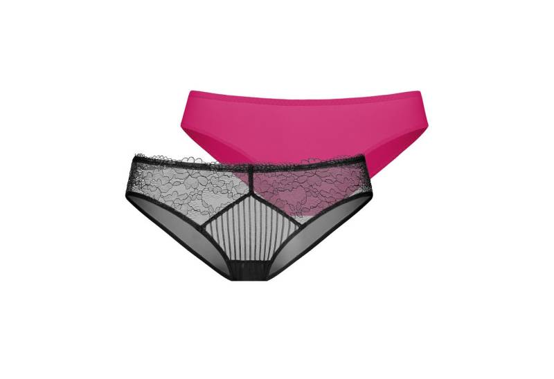 Dorina Slip MURIEL-2PP (2er Pack) Spitzendetails und Uni von Dorina