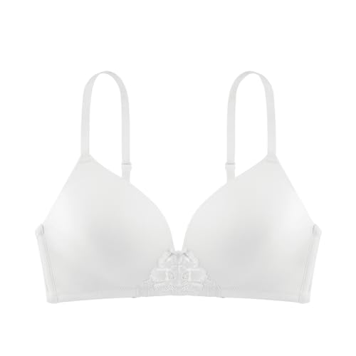 Dorina Soft-BH ohne Bügel, Damen Weich Bequem Unsichtbar T-Shirt BH mit leicht gepolsterter, Michel-D, Weiß, 75A Dorina Soft-BH ohne Bügel, Damen Weich Bequem Unsichtbar T-Shirt BH mit leicht gepolsterter, Michel-D, Weiß, 75A von Dorina