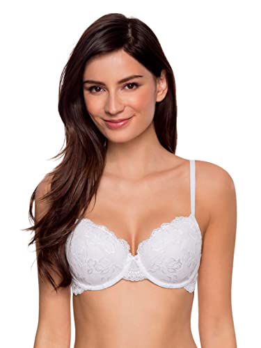 Dorina Spitze Lace BH, 3/4-Schale Demi Damen Comfort leicht gepolsterter Bügel-BH, Lianne D17163A, Weiß ,70E Dorina Spitze Lace BH, 3/4-Schale Demi Damen Comfort leicht gepolsterter Bügel-BH, Lianne D17163A, Weiß ,70E von Dorina
