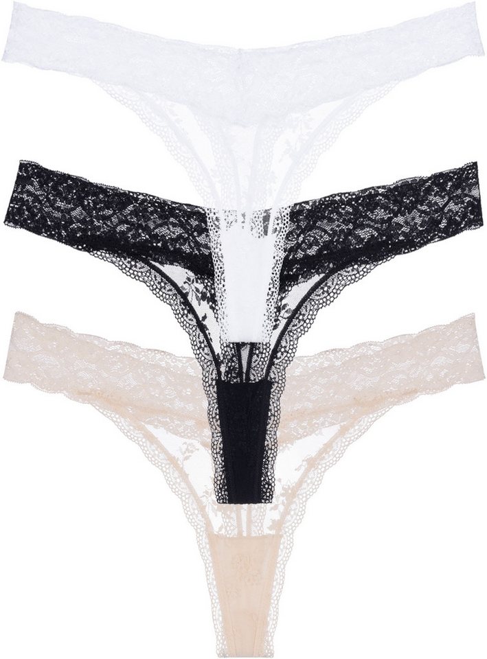 Dorina Tanga Lana Essential Lace leicht transparent, mit Spitze, bequem, weich von Dorina