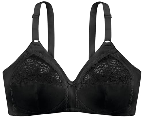 Dorina ungefütterter Spitze Lace Bralette ohne Bügel, leicht dünn BH für Damen große Größen, Monica D1022A, Schwarz, 105B Dorina ungefütterter Spitze Lace Bralette ohne Bügel, leicht dünn BH für Damen große Größen, Monica D1022A, Schwarz, 105B von Dorina