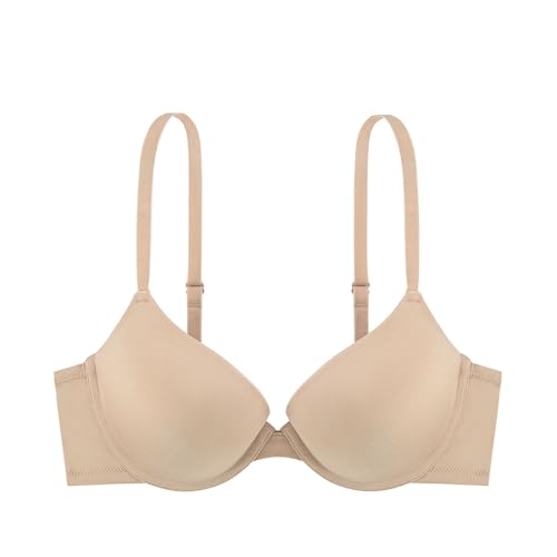 Dorina Set aus 2 niedrig gepolsterten Halb-BHS,Schwarz/Beige,85C von Dorina