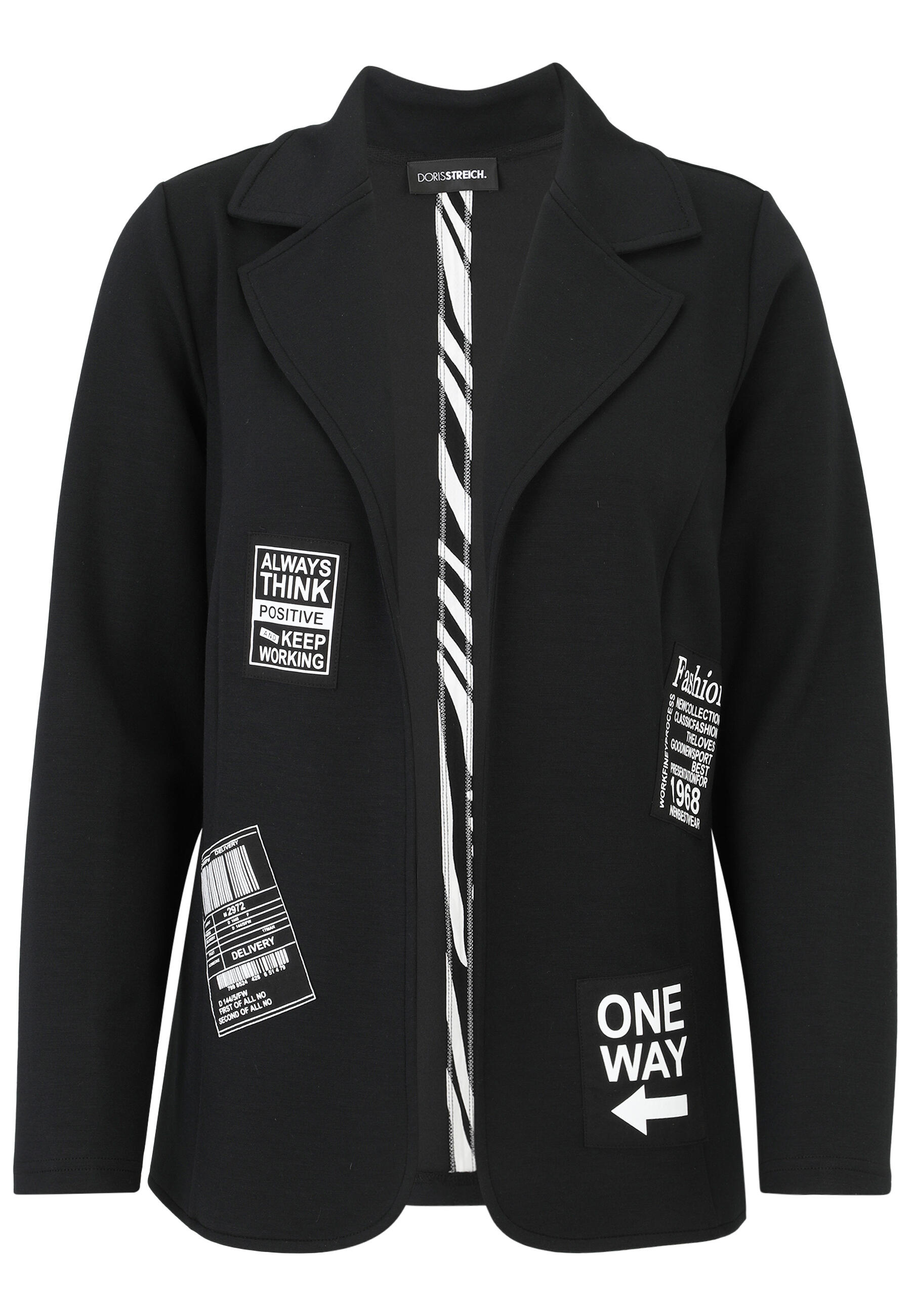 Doris Streich - Blazer schwarz/weiß - Gr. - 52 von Doris Streich