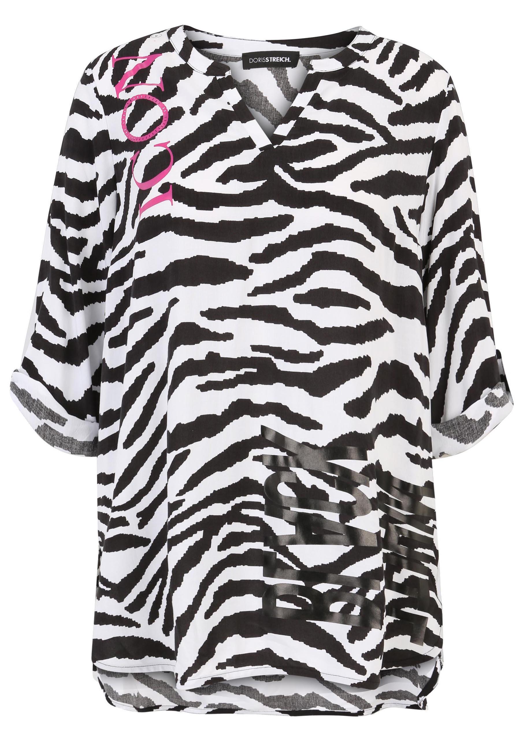 Doris Streich - Bluse schwarz/weiß - Gr. - 48 von Doris Streich