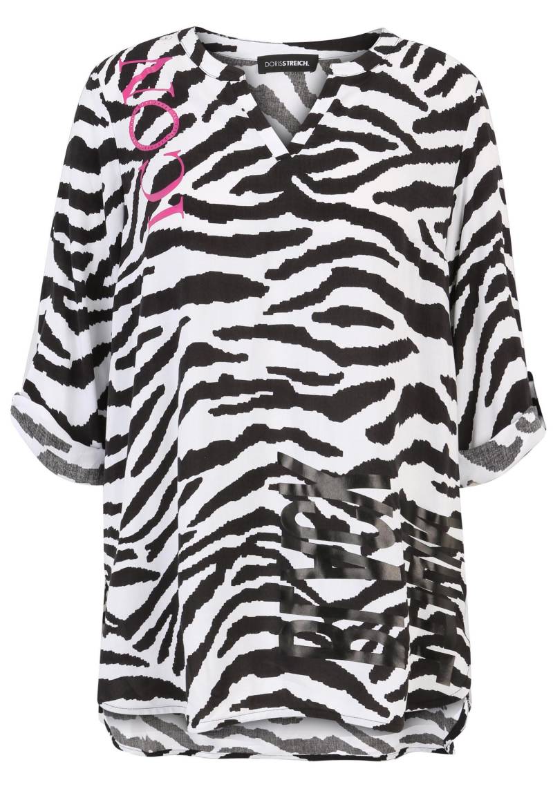 Doris Streich - Bluse schwarz/weiß - Gr. - 50 von Doris Streich