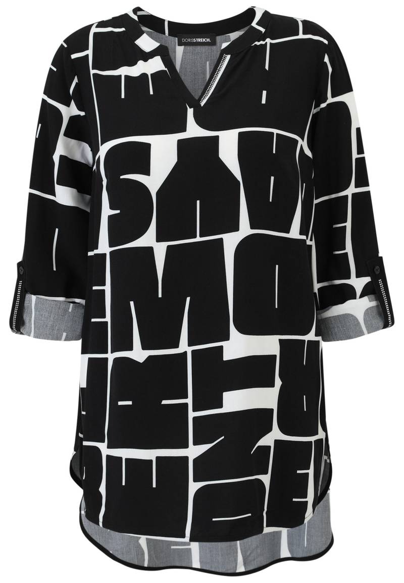 Doris Streich - Bluse schwarz/weiß - Gr. - 54 von Doris Streich