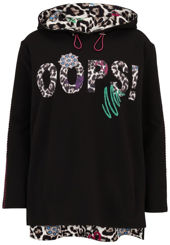 Doris Streich Kapuzenpullover mit Leo-Print von Doris Streich