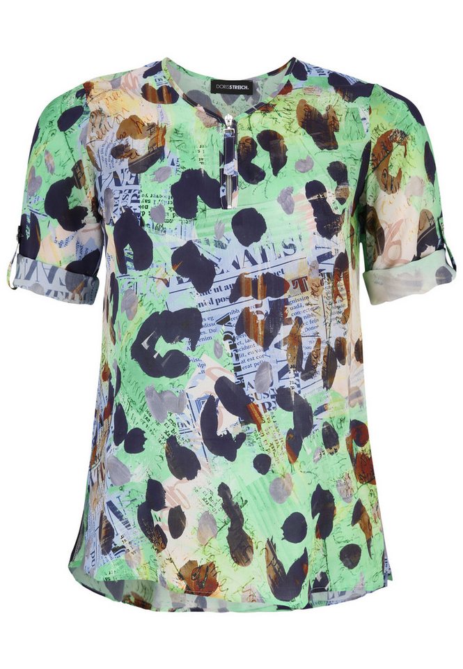 Doris Streich Klassische Bluse mit Leo-Print von Doris Streich