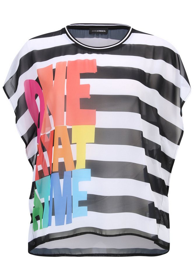 Doris Streich Kurzarmbluse (1-tlg) aus transparentem Chiffon von Doris Streich