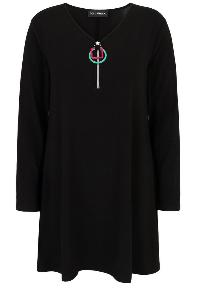 Doris Streich Longbluse mit dekorativem Reißverschluss-Anhänger Doris Streich Longbluse mit dekorativem Reißverschluss-Anhänger von Doris Streich