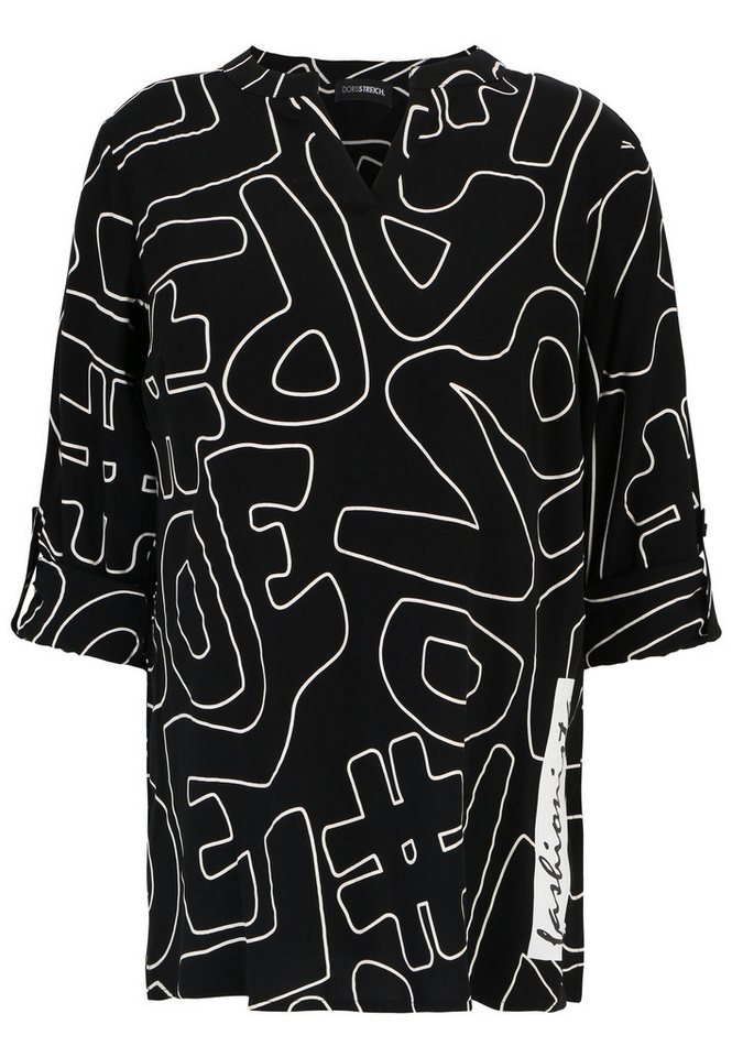 Doris Streich Schluppenbluse (1-tlg) mit Buchstaben-Print von Doris Streich