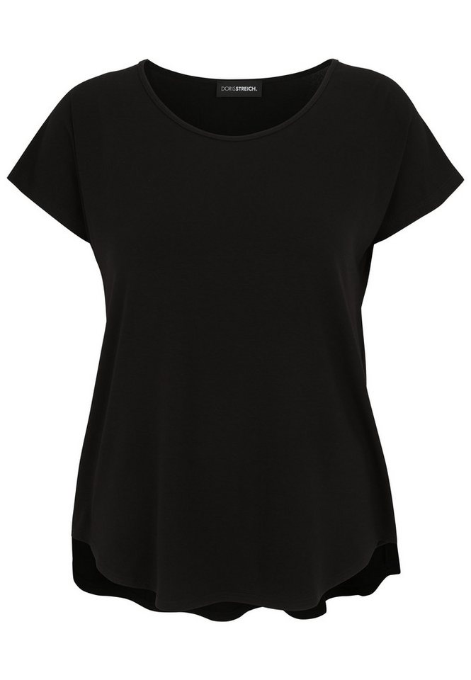 Doris Streich T-Shirt mit abgerundetem Saum und kurzem Arm Doris Streich T-Shirt mit abgerundetem Saum und kurzem Arm von Doris Streich