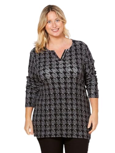 Streich Shirt Langarm Graumelange Größe 46 von Doris Streich