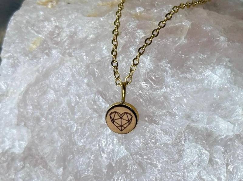 Edelstahl Halskette Mit Holz Nature Collection Edelstahl Halskette Mit Holz Nature Collection von DorisIdeenwerkstatt