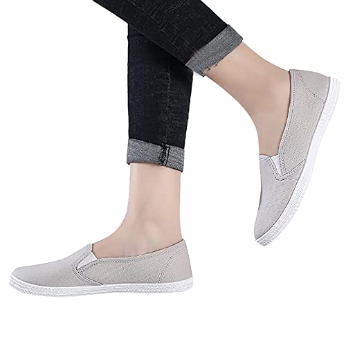 Damen Casual Sneakers Flache Bequeme Einzelschuhe Elegante Flat Heel Freizeitschuhe Freizeit Leichte Segeltuchschuhe Schöne Modischen Barfußschuhe Herbst Slip-on Spazierschuhe Outdoor Herbstschuhe von Dorjuli