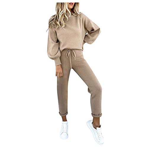 Damen Sportanzug Traingsanzug Einfach Sportliche All-Match Freizeitanzug Yoga Kleidung Anzug Bekleidungsset Sport Lange Hose Outfit Tracksuit für Sport und Freizeit Herbst von Dorjuli