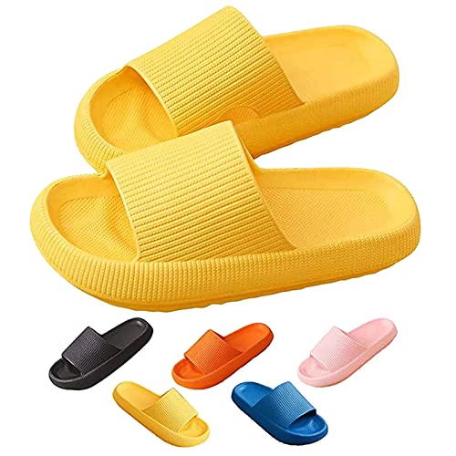 Dorjuli Cozislides Original, Hausschuhe Damen Herren Non-slip Thick Sole Quick-Drying Super Soft EVA Home Slippers Cushion Slides Badesandalen Weiches Haushaltsbad Indoor Hausschuhe von Dorjuli