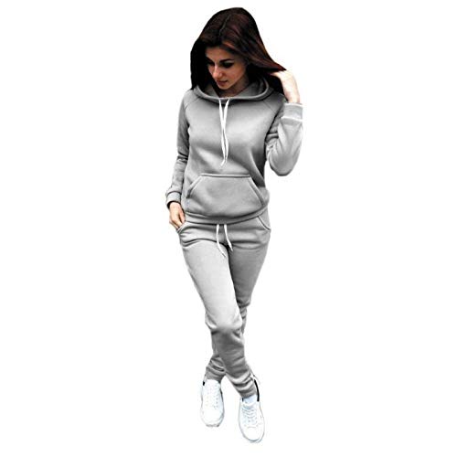 Dorjuli Damen Jogginganzug Set Einfach Sportliche Gemütlich Übergroße Hausanzug kuschelig Set Sports Suit Kapuzenpullover Lange Ärmel kuscheliger Hausanzug Frühling & Herbst von Dorjuli