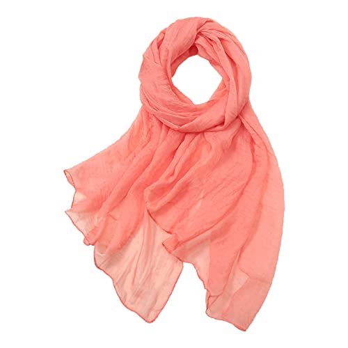 Dorjuli Damen Schal Stola Halstuch Sommerschals- Einfarbig Schal Eleganter Boho Schulter-Tuch Schals für Frauen Leichter Seidenschals Damen eide Leicht Seidentuch Bandana von Dorjuli