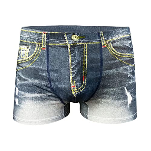 Dorjuli Herren Unterwäsche Shorts Herren mit Ausbuchtung Pouch Personalisiert Sexy Sport Unterwäsche in Leder-Optik Mini Slip Niedrige Taille Sexy Höschen Slips Shorts von Dorjuli