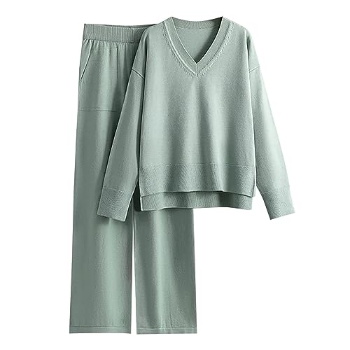 Dorjuli Jogginganzug Damen Set, Einfarbig Freizeitanzug Elegante Trainingsanzüge Für Damen Kapuzenpullover Jogging-Anzug Loungewear Streetwear Trainingskleidung Lange Ärmel Top + Hose für Running Gym von Dorjuli