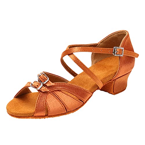 Dorjuli Tanzsandalen für Damen T-Strap Latein Sandalen Sommer Elegant Sandalen Schuhe Mit Strasssteinen Hoher Absatz Schuhe Damenschuhe Tango Schuhe Latein Tanzschuhe Hochzeitsfeier Tanzschuhe von Dorjuli