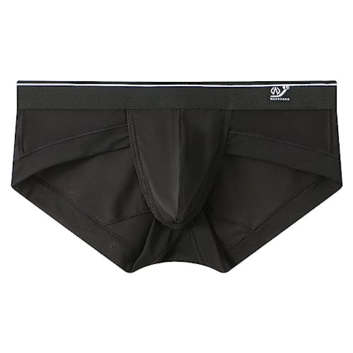 Dorjuli Unterhosen Herren Slip Höschen Männer Underwear Atmungsaktive Personalisiert Sexy Sport Unterwäsche in Leder-Optik Mini Slip Unterhosen Schwarz, Weiß, Rot von Dorjuli