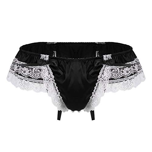 Herren Erotische Spitzen Unterhosen Sexy Bedruckt Slips Erotik High Waist Boxershorts Schlaf Sportliches Bikinihose Bequeme Attraktive Tanga mit Retro Mode Shorts Klassischer Hüftheben Badehose von Dorjuli