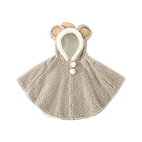 DorkasDE Baby Mädchen Cape Kleinkind Poncho Winter Mantel Umhang mit Kapuze von DorkasDE