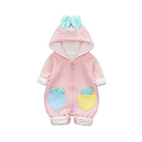 DorkasDE Baby Strampler Neugeborene Kleinkinder Strampleranzug Overall Cartoon Jumpsuit Frühling Herbst Babykleidung mit Kapuze von DorkasDE