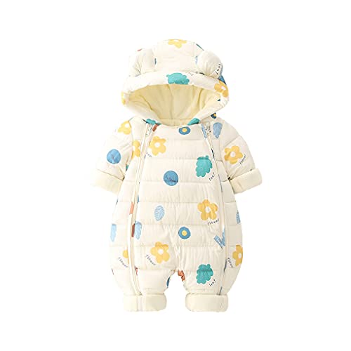 DorkasDE Baby Strampler Schneeanzug Junge Mädchen Overall Jumpsuit Winter Babykleidung mit Kapuze von DorkasDE