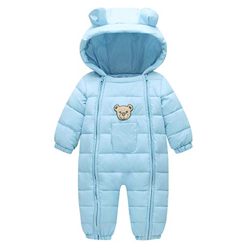 DorkasDE Baby Strampler Schneeanzug Junge Mädchen Overall Jumpsuit Winter Babykleidung mit Kapuze von DorkasDE