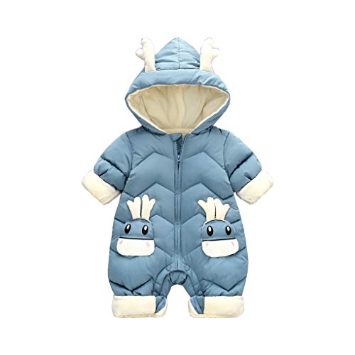 DorkasDE Baby Strampler Schneeanzug Junge Mädchen Overall Jumpsuit Winter Babykleidung mit Kapuze von DorkasDE