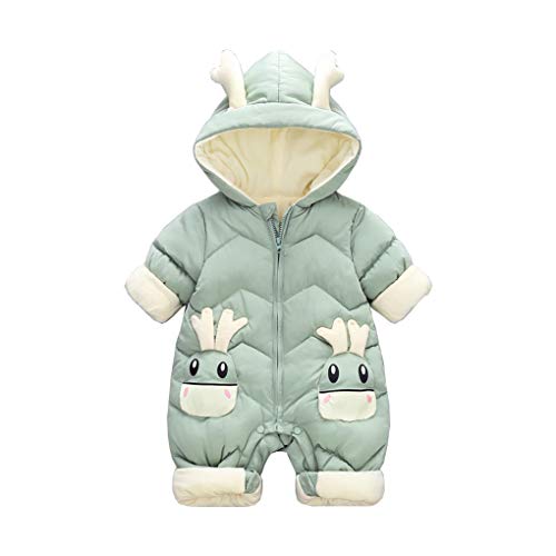 DorkasDE Baby Strampler Schneeanzug Junge Mädchen Overall Jumpsuit Winter Babykleidung mit Kapuze von DorkasDE